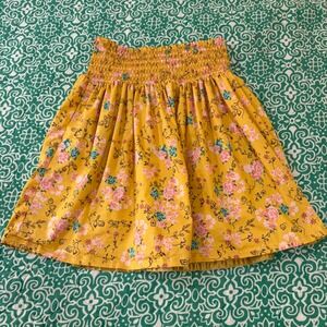 435 by Matilda Jane Girls Yellow Floral Smocked Waist Skirt Size 14